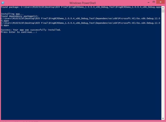 Starting App Installation